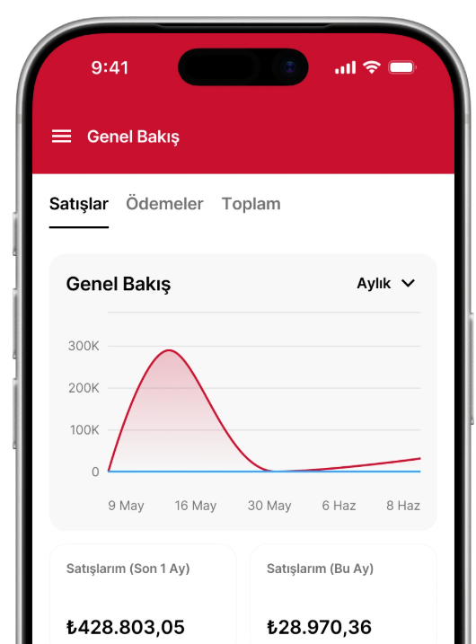 Logo ERP Mobil uygulaması genel bakış ekranı